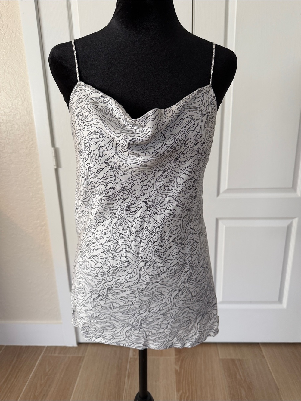 Theory Evening Slip Cowl Silk Summer Wave Twill Camisole